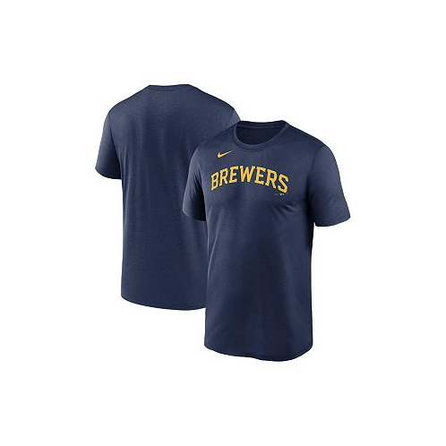 Nike Mens Navy Milwaukee Brewers New Legend Wordmark T-shirt