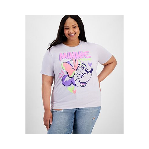Disney Trendy Plus Size Minnie Wink Sketch Graphic T-Shirt