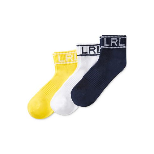 POLO Ralph Lauren Womens 3-Pk. LRL Quarter Ankle Socks