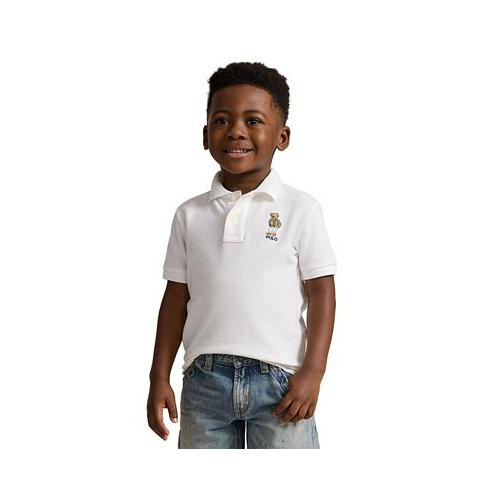 Polo Ralph Lauren Toddler and Little Boys Polo Bear Cotton Mesh Polo Shirt
