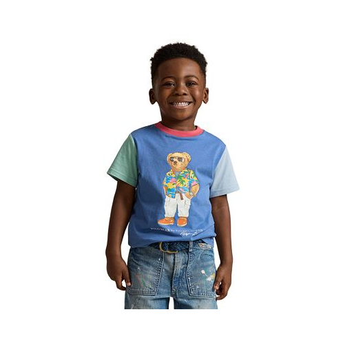 Polo Ralph Lauren Toddler and Little Boys Polo Bear Color-Blocked Cotton T-shirt