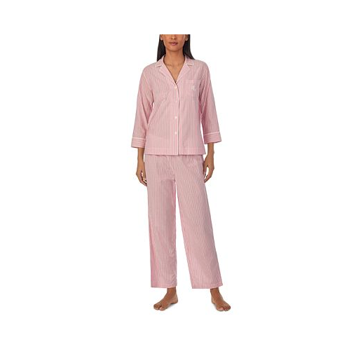 POLO Ralph Lauren Petite 2-Pc. 3/4-Sleeve Printed Pajamas Set