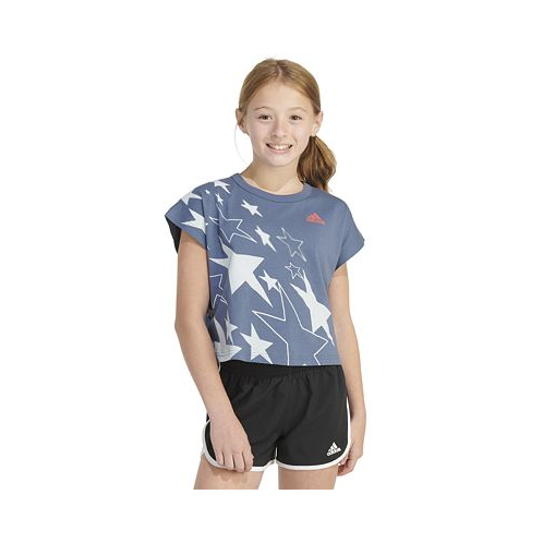 Adidas Big Girls Cotton Stars Graphic T-Shirt