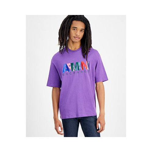 A|X Armani Exchange Mens Comfort-Fit Logo T-Shirt