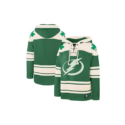 47 Brand Mens Kelly Green Tampa Bay Lightning St. Patricks Day Superior Lacer Pullover Hoodie