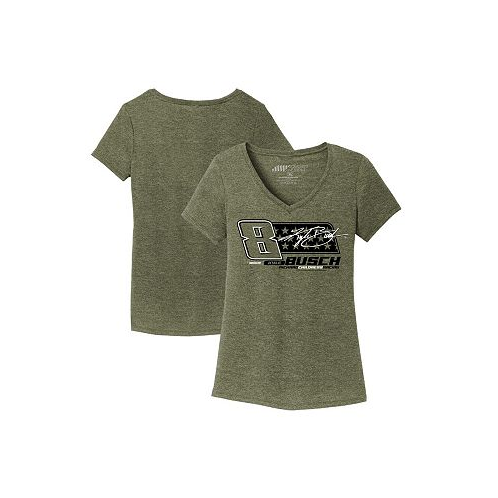 Richard Childress Racing Team Collection Womens Green Kyle Busch Tri-Blend V-Neck T-shirt