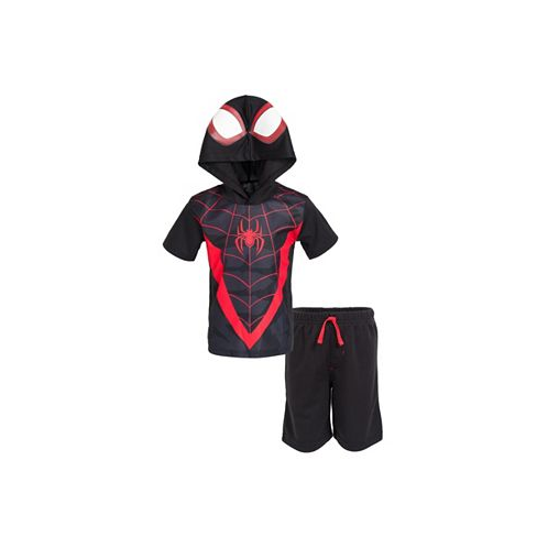 Marvel Toddler Boys Spider-Man Miles Morales Athletic Graphic T-Shirt Mesh Shorts Miles Morales