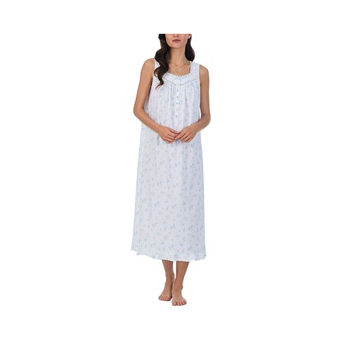 Eileen West Womens Cotton Lace-Trim Nightgown