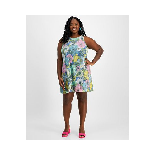 On 34th Plus Size Floral Sequin Sleeveless Tank Dress
