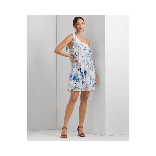 POLO Ralph Lauren Womens One-Shoulder A-Line Dress