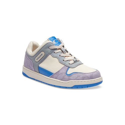 COACH Womens C201 Lace-Up Signature Sneakers