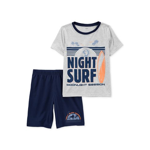 Carters Little & Big Boys Night Surf Loose-Fit Pajamas 2 Piece Set