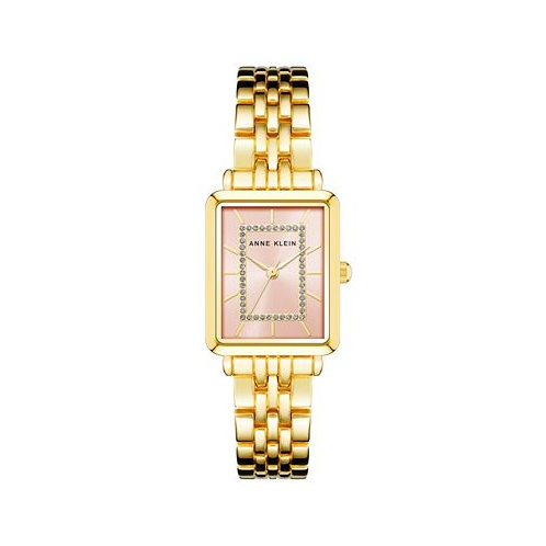 Anne Klein Womens Quartz Gold-Tone Alloy Bracelet Watch 24mm