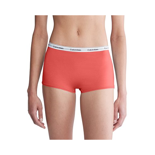 Calvin Klein Womens Modern Logo Mid-Rise Boyshort Underwear QD5195