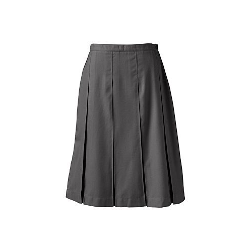 Lands End Womens School Uniform Box Pleat Skirt Below the Knee