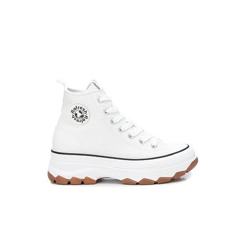 XTI Womens Canvas High-Top Sneakers By