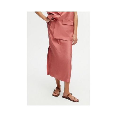 NOCTURNE Womens Midi Skirt with Slits