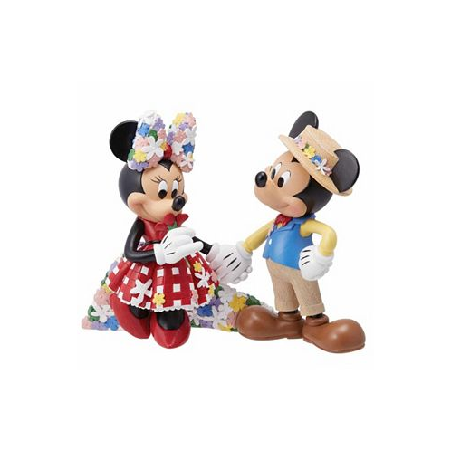 Enesco Disney Showcase Mickey And Minnie Botanical Decorative Figurine 6014864