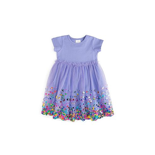 Sweet Wink Toddler Girls Lavender Confetti Short Sleeve Tutu Dress