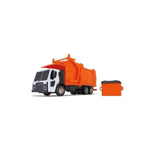First Gear 1/25 White/Orange Mack LR Garbage Truck w/ McNeilus Meridian Loader & Dumpster
