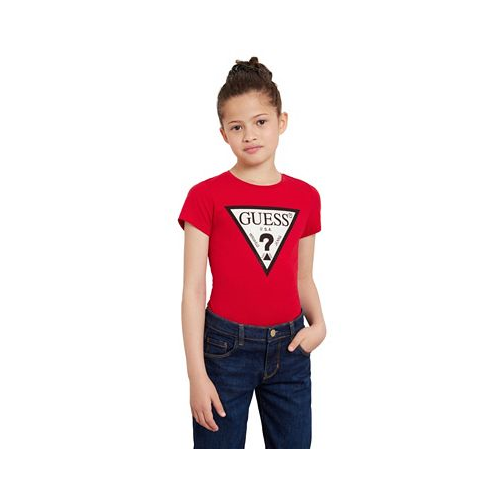 GUESS Big Girls Triangle Rhinestone Logo T-shirt