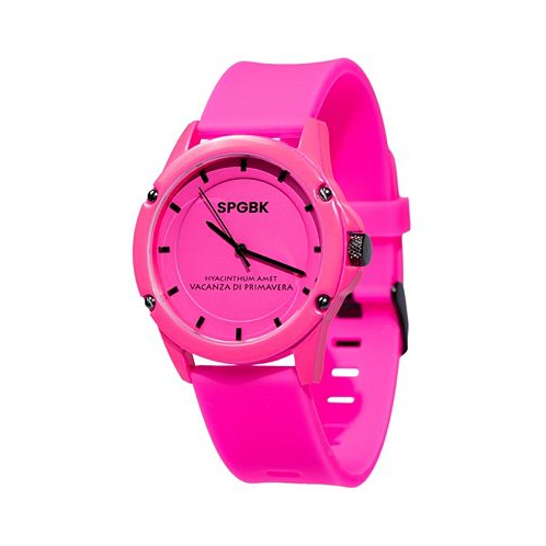 SPGBK Watches Unisex Forever Pink Silicone Strap Watch 44mm