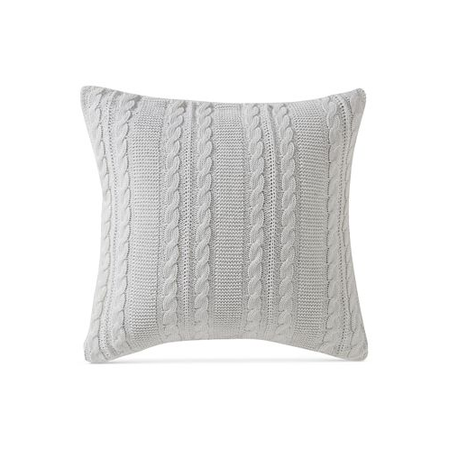 VCNY Home Dublin Cable Knit Cotton Decorative Pillow 18 x 18