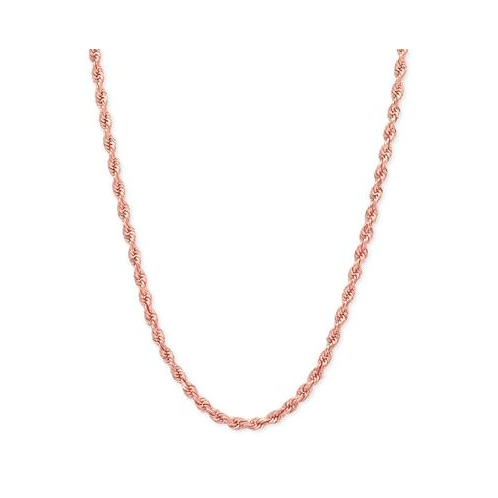 Macys 14k Rose Gold Diamond-Cut Rope Chain 18 Necklace (2-1/2mm)