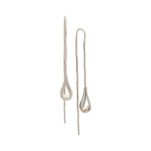 DKNY Gold-Tone Open Teardrop Threader Earrings