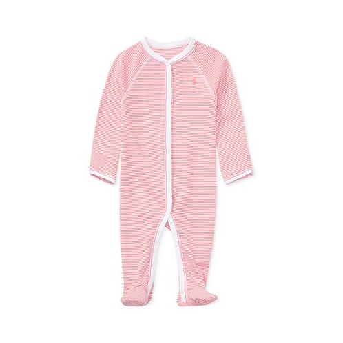 Polo Ralph Lauren Baby Girls Striped Cotton Coverall