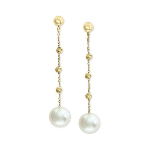 EFFY Collection EFFY Cultured Freshwater Pearl (8mm) Beaded Drop Earrings in 14k Gold