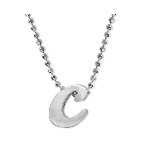 Alex Woo Lowercase Initial 16 Pendant Necklace in Sterling Silver