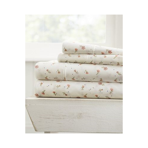 Ienjoy Home Soft Floral Double Brushed Patterned Sheet Set Twin