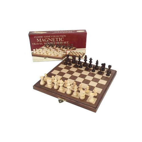 John N. Hansen Co. Travel Magnetic Walnut Chess Set