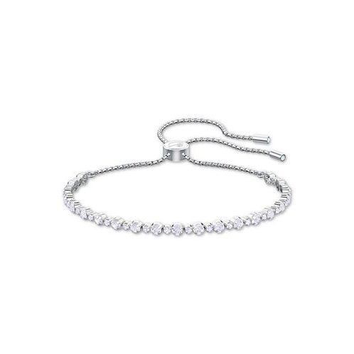Swarovski Silver-Tone Crystal Slider Bracelet