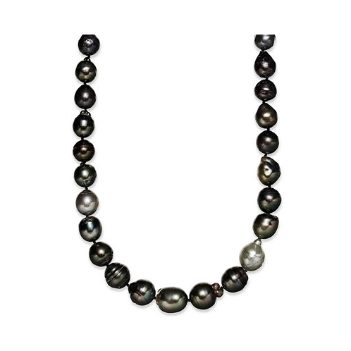 Macys Sterling Silver Necklace Multi Colored Cultured Tahitian Pearl (9-11mm) Baroque Strand Necklace