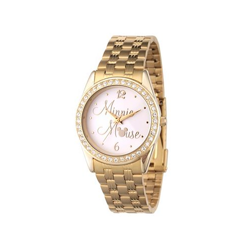 Ewatchfactory Womens Disney Minnie Mouse Gold Bracelet Watch 30mm