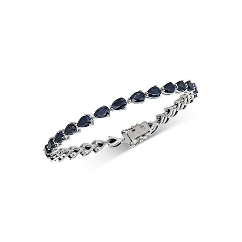 Macys Black Sapphire Tennis Bracelet (13 ct. t.w.) in Sterling Silver