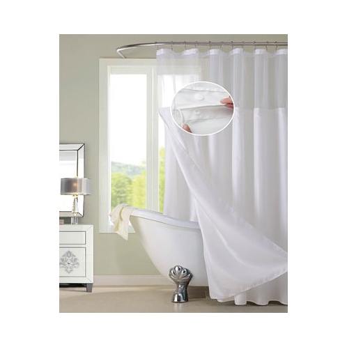 Spa 251 Waffle Complete Shower Curtain With Detachable Liner