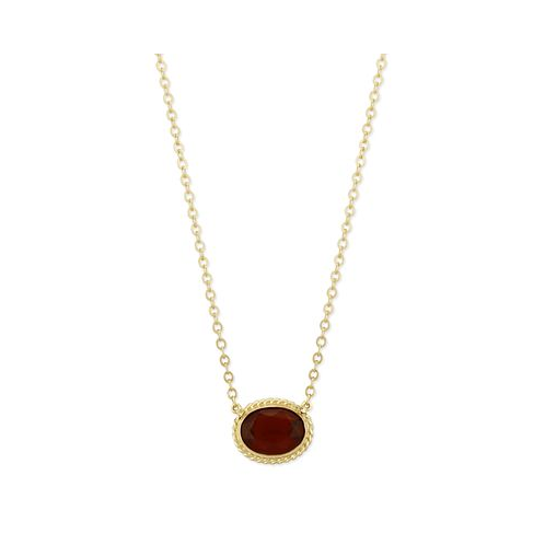 Macys Gemstone Twist Gallery Necklace in 14k Yellow Gold