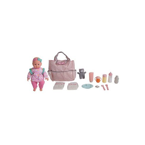 Redbox Dream Collection 14 Pretend Play Baby Doll With Diaper Bag Accessories Set