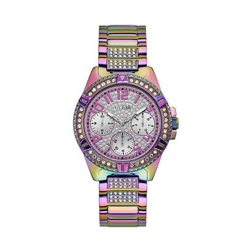 GUESS Womens Rainbow Stainless Steel Bracelet Watch 40mm