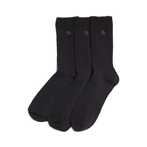 POLO Ralph Lauren Womens Ribbed Cotton Trouser 3 Pack Socks