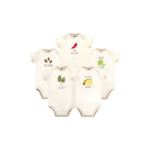 Touched by Nature Baby Girls and Boys Taco Bodysuits Pack of 5