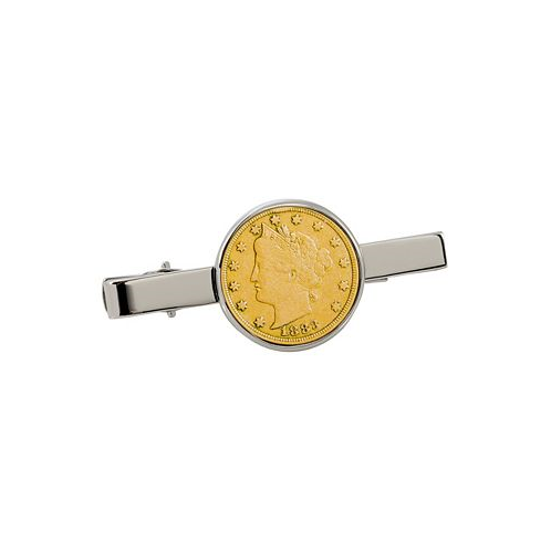 American Coin Treasures Gold-Layered 1800s Liberty Nickel Coin Tie Clip