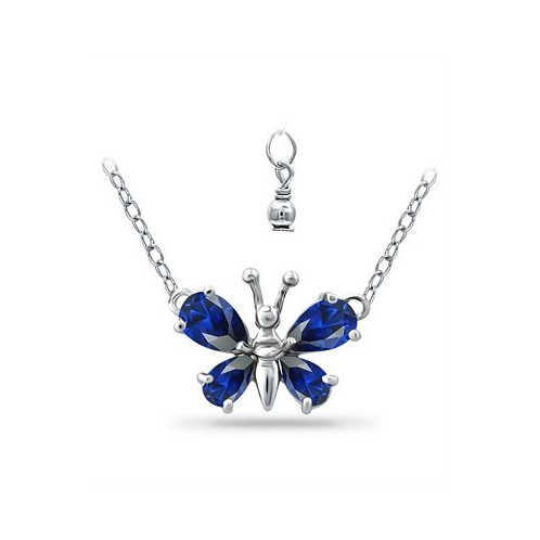 Giani Bernini Simulated Blue Sapphire Butterfly Necklace