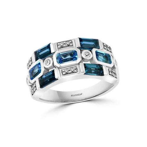 EFFY Collection EFFY Blue & White Topaz Statement Ring (2-3/4 ct. t.w.) in Sterling Silver