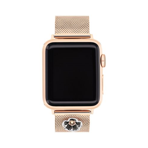 COACH Rose Gold-Tone Mesh 38/40/41mm Apple Watch Band