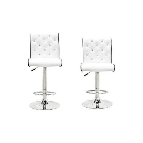 Best Master Furniture Kimberly Modern Swivel Bar Stool with Crystals Set of 2