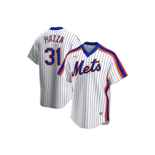 Nike Mens Mike Piazza White New York Mets Home Cooperstown Collection Player Jersey